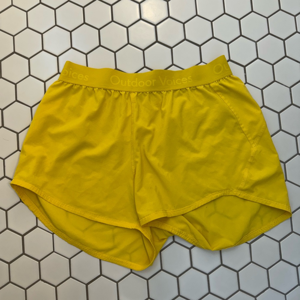 Outdoor Voices Yellow Relay Shorts